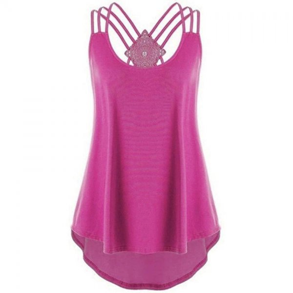 Hot Pink Female Fashion Sleeveless Wear Lightweight