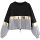 Black Grey Madam Fashion Pullover Tops Suitable For Wedding，Celebration，Party