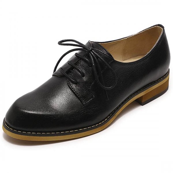 Black-2 Women's Oxford Shoes Fashion Style