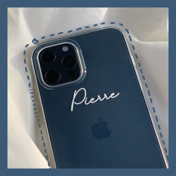 Couple Custom Name Transparent Case For iPhone12 Series