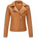 Brown Women's Elegant Leather Outer Wear Vogue