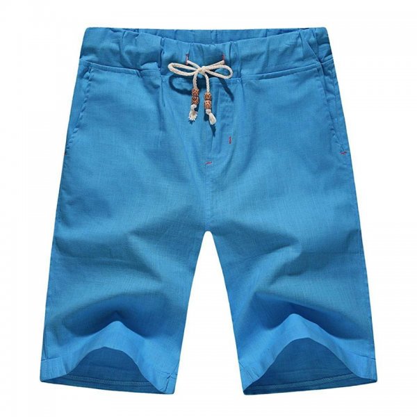 Dark Blue Gentleman Fashion Casual Slim Shorts