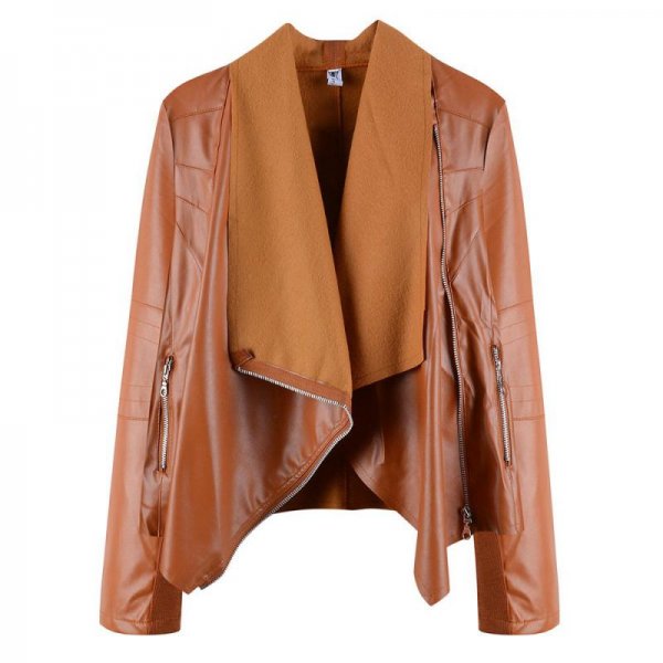 Camel Madam Formal Leather Outer Wear Cool