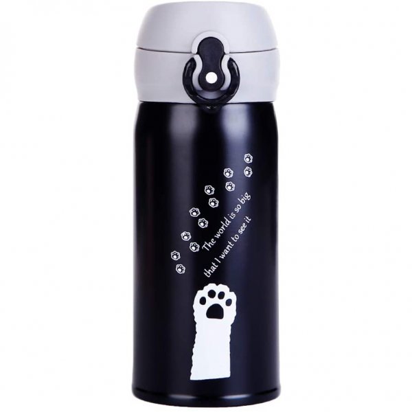 White Cat Claw 12oz Delicacy Mug Style Vacuum Insulated Cold Cup Gift Idea