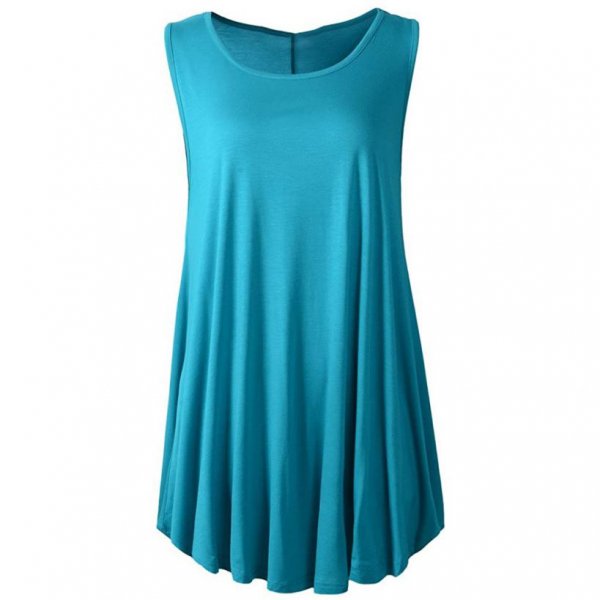 Lake Blue Lady Fashion Sleeveless Wear For Workout