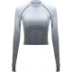 Black/Light Grey Lady Breathable Long Sleeve Wear For Workout