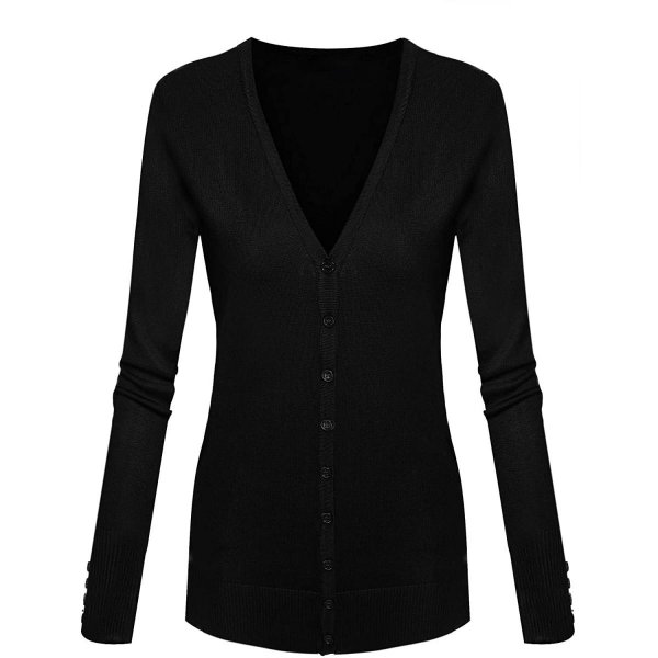 Black Women's Elegant Knitted Garment Comfortable Suitable For Everyday Wear