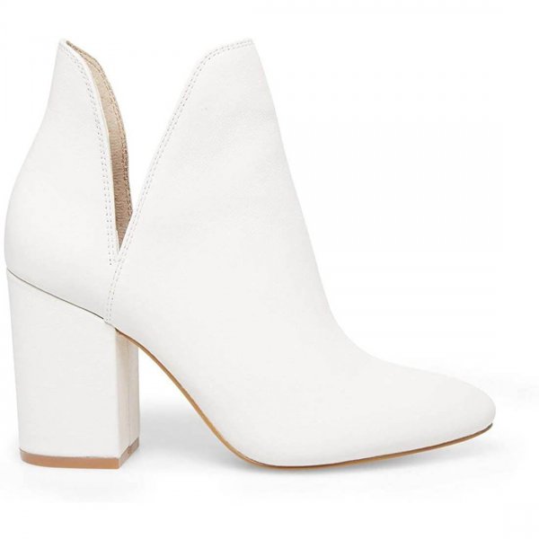 White Leather Female Boots Fashion Classic