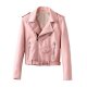 Pink Women Beautiful Leather Coats Cool